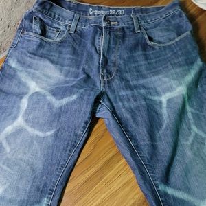 lightning print vintage jeans